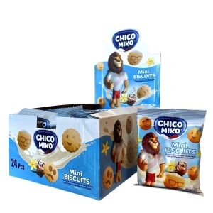 CHICO MIKO MINI BISCUITS ΦΑΤΣΟΥΛΕΣ ΜΕ ΓΕΜΙΣΗ ΒΑΝΙΛΙΑ ΣΑΚΟΥΛΑΚΙ 30GRX24TEM *