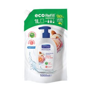 SEPTONA DERMASOFT ΚΡΕΜΟΣΑΠΟΥΝΟ REFILL 1lt ALMOND & TEA ROSE *