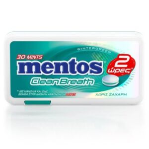 MENTOS CLEAR BREATH ΚΑΡΑΜΕΛΕΣ 21gr WINTERGREEN *