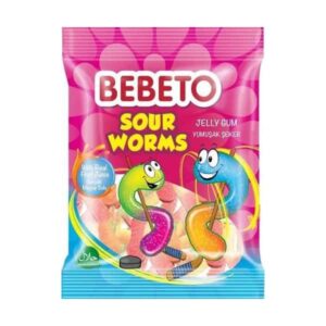 BEBETO ΖΑΧΑΡΩΤΑ 80GR SOUR WORMS *