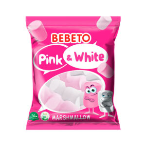 BEBETO ΖΑΧΑΡΩΤΑ 60GR MARSHMALLOW PINK&WHITE *