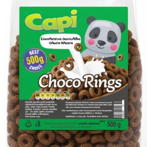 CAPI ΔΗΜΗΤΡΙΑΚΑ 500gr CHOCO RINGS (ΣΟΚΟΛΑΤΕΝΙΑ ΔΑΧΤΥΛΙΔΙΑ ΟΛΙΚΗΣ ΑΛΕΣΗΣ) *