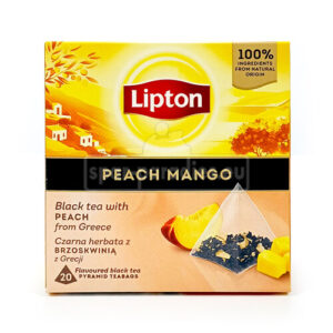 LIPTON  ΜΑΥΡΟ ΤΣΑΙ ΜΕ ΡΟΔΑΚΙΝΟ & ΜΑΝΓΚΟ 20 ΦΑΚΕΛΑΚΙΑ ΠΥΡΑΜΙΔΑ 34gr *