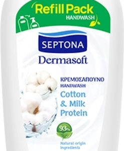 SEPTONA DERMASOFT ΚΡΕΜΟΣΑΠΟΥΝΟ REFILL PACK 750ml COTTON & MILK *