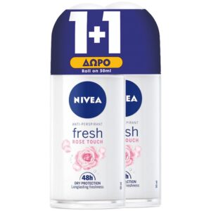 NIVEA ROLL ON 50ml 1+1 ΔΩΡΟ WOMAN FRESH ROSE TOUCH *