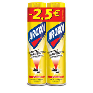 AROXOL SPRAY ΓΙΑ ΜΥΓΕΣ ΚΑΙ ΚΟΥΝΟΥΠΙΑ 1+1 *