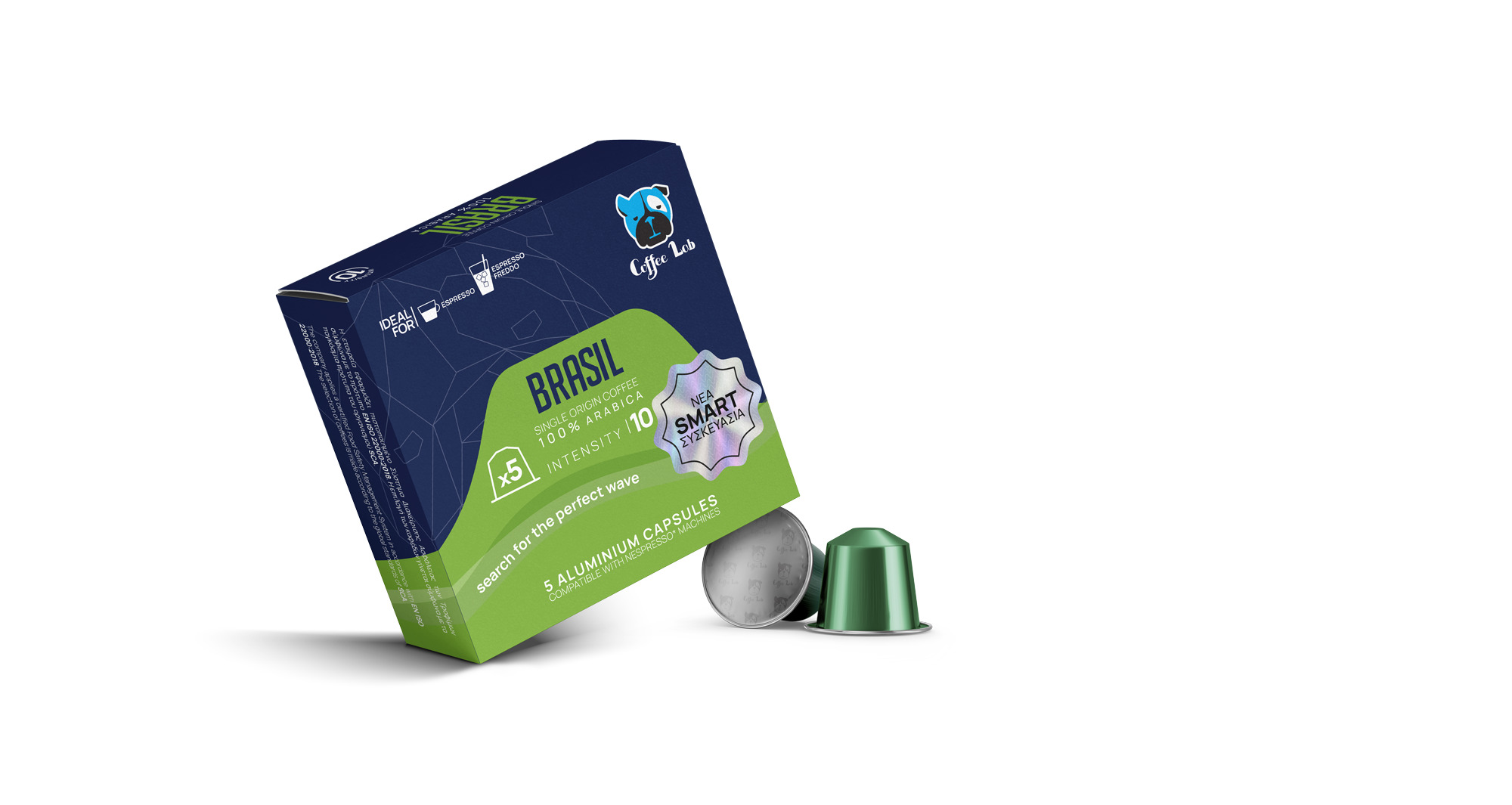 CL_CAPSULES_5PCS_BOX_BRASIL1 COFFEE LAB ΚΑΨΟΥΛΕΣ ΚΑΦΕ 5TEM INTENSITY 10 BRASIL * - Image 1