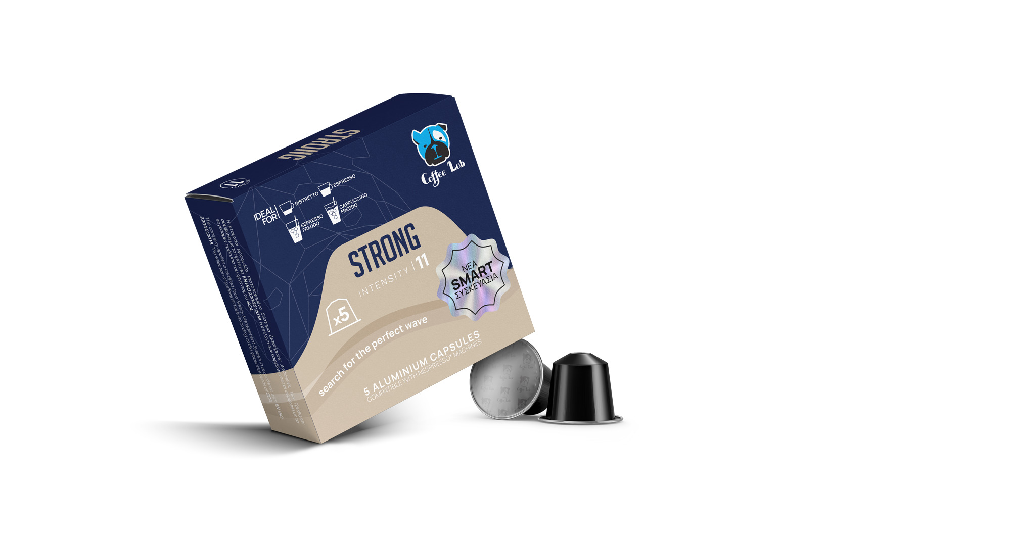 CL_CAPSULES_5PCS_BOX_STRONG1 COFFEE LAB ΚΑΨΟΥΛΕΣ ΚΑΦΕ 5TEM INTENSITY 11 STRONG * - Image 1