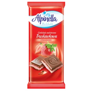 ALPINELLA ΣΟΚΟΛΑΤΑ 100gr ΓΑΛΑΚΤΟΣ ΜΕ ΓΕΜΙΣΗ ΦΡΑΟΥΛΑ *