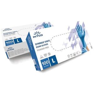 INTCO 100TEM ΓΑΝΤΙΑ ΒΙΝΥΛΙΟΥ ΜΠΛΕ (LARGE) *