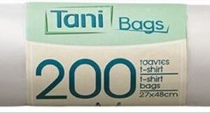TANI T-SHIRT ΣΑΚΟΥΛΕΣ ΦΑΝΕΛΑΚΙ ΣΕ ΡΟΛΟ 200ΤΜΧ (48x27x17cm) *