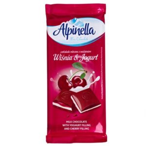 ALPINELLA ΣΟΚΟΛΑΤΑ 100gr ΓΑΛΑΚΤΟΣ ΜΕ ΓΙΑΟΥΡΤΙ/ΚΕΡΑΣΙ *