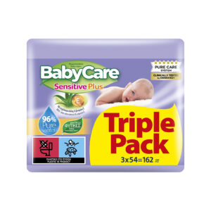 BabyCare Sensitive Plus Triple Pack Μωρομάντηλα (3x54τεμ), 162τεμ