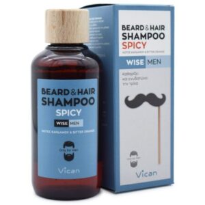 Vican Wise Men Beard & Hair Shampoo Spicy Σαμπουάν για τα Μαλλιά και τη Γενειάδα 200ml