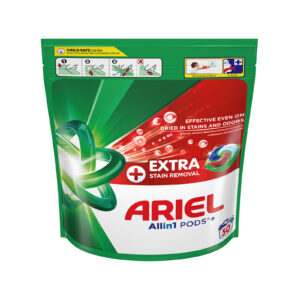 Ariel All In 1 Pods απορρυπαντικό πλυντηρίου ρούχων σε κάψουλες extra clean 1225g 50μεζ