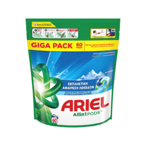 Ariel All In 1 Pods απορρυπαντικό πλυντηρίου ρούχων σε κάψουλες alpine 60μεζ