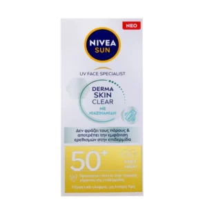 Nivea Sun UV Face Derma Skin Clear Αντηλιακό Προσώπου με Νιασιναμίδη SPF 50+, 40ml