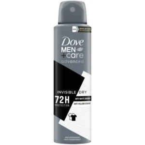 Dove Men+Care Advanced Invisible Dry Anti White Marks/Anti Yellow Stains Deodorant Spray 72h, 150ml