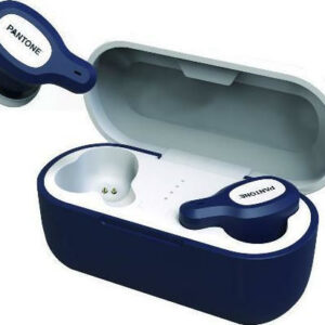 Pantone In-ear Bluetooth Handsfree Ακουστικά με Θήκη Φόρτισης Μπλε