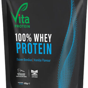Vita Free 100% Whey Πρωτεΐνη Ορού Γάλακτος με Γεύση Βανίλια 450gr