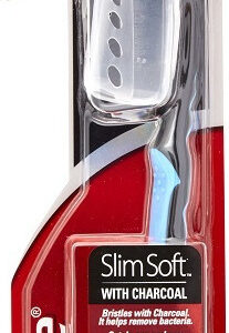 Colgate SlimSoft with Charcoal Οδοντόβουρτσα Soft Μαύρο / Γαλάζιο