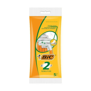 BIC 2 Sensitive Ξυραφάκια μιας Χρήσης με 2 Λεπίδες για Ευαίσθητες Επιδερμίδες 5τμχ