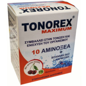 Medichrom Tonorex Maximum Ειδικό Συμπλήρωμα Διατροφής 15 φακελίσκοι Κεράσι