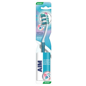 AIM Vertical Expert Double Face Οδοντόβουρτσα Soft Μπλε