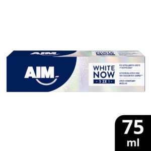 AIM Οδοντόκρεμα για Λεύκανση 2x75ml WHITE NOW 3 ΣΕ 1