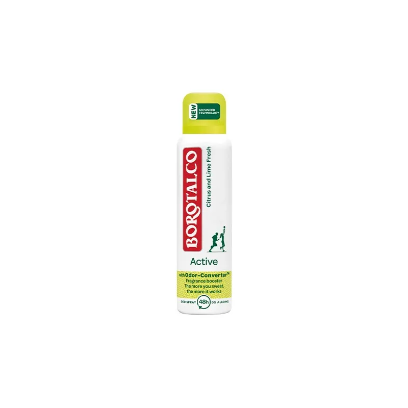 8002410043587-borotalco-active-citrus-lime-deodorant-spray-150ml Borotalco Active Citrus & Lime Fresh 48h Deo Αποσμητικό 48h σε Spray 150ml - Image 1
