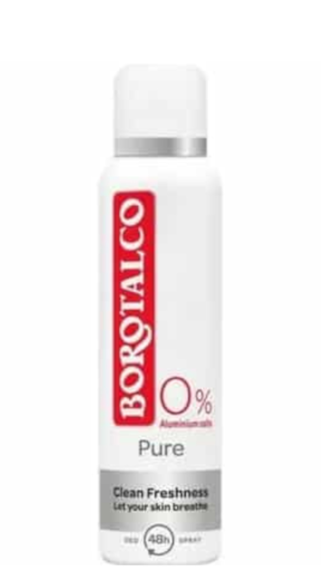 plusjevoordeel.nl-8002410042818-Borotalco-Deospray-Pure-Clean-Freshness-150-ml Borotalco Pure 0% Aluminium Salts Αποσμητικό 48h σε Spray Χωρίς Αλουμίνιο 150ml - Image 1