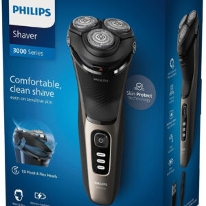 Philips Series 3000 Περιστρεφόμενη Ξυριστική Μηχανή Προσώπου Επαναφορτιζόμενη