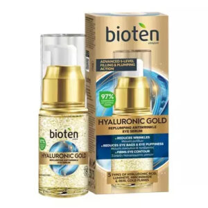 Bioten Hyaluronic Gold Ενυδατικό Serum Ματιών με Νιασιναμίδη & Υαλουρονικό Οξύ για Σακούλες & Σύσφιξη 15ml