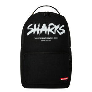 Sprayground DLXS Σχολική Τσάντα Πλάτης Γυμνασίου - Λυκείου με Θήκη για Παγούρι Μαύρη 29 x 15 x 45εκ